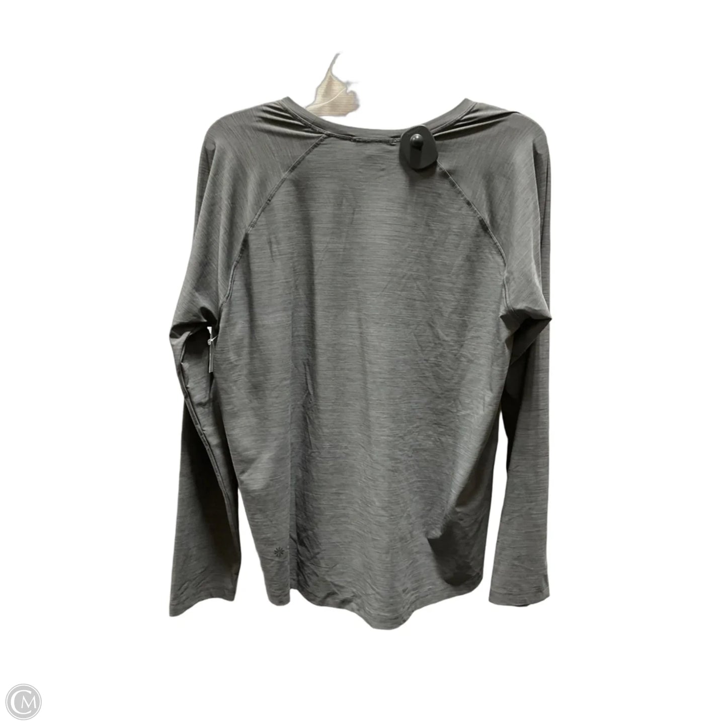 Athletic Top Long Sleeve Collar By Athleta In Grey, Size: L