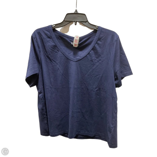 Top Short Sleeve By Gap In Navy, Size: Xl