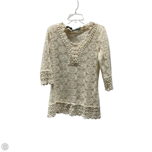 Swimwear Cover-up By Solitaire In Cream, Size: S
