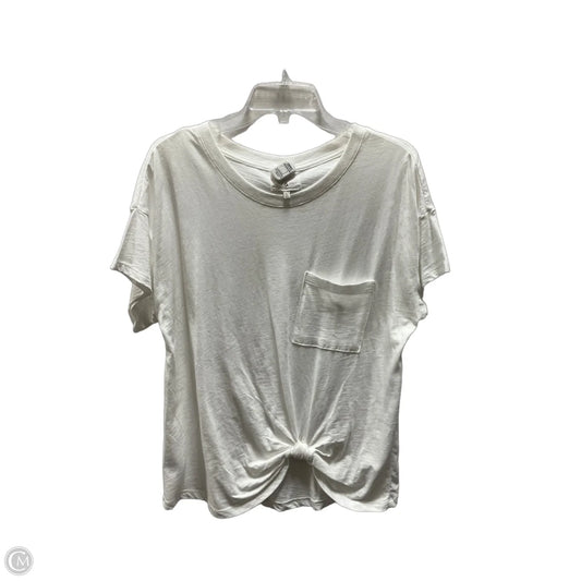 Top Short Sleeve By Lou And Grey In White, Size: L