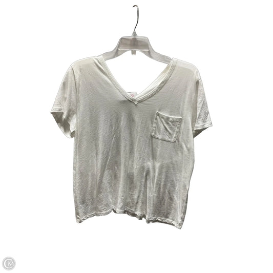 Top Short Sleeve By Loft In White, Size: L