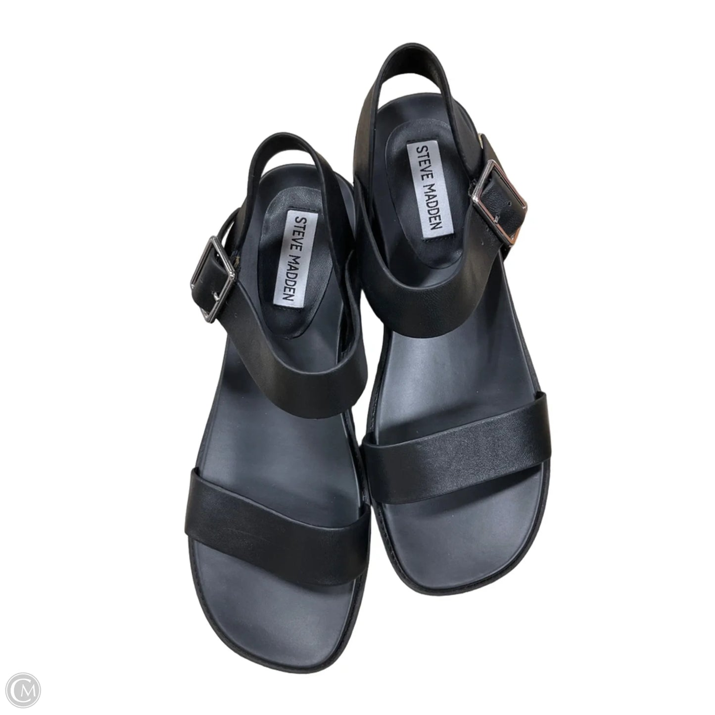 Sandals Heels Platform By Steve Madden In Black, Size: 8