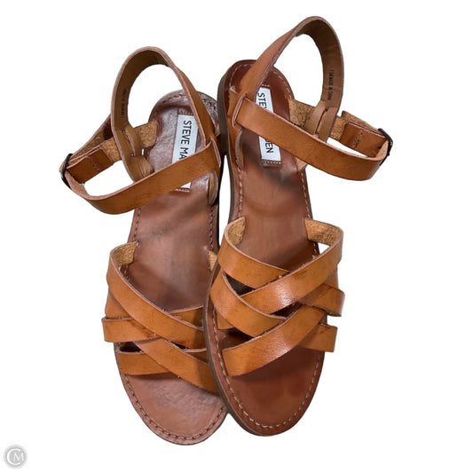 Sandals Flats By Steve Madden In Bronze, Size: 7.5