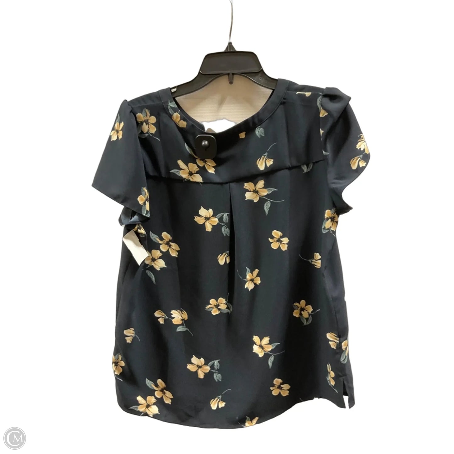 Top Short Sleeve By Hilary Radley In Navy, Size: M