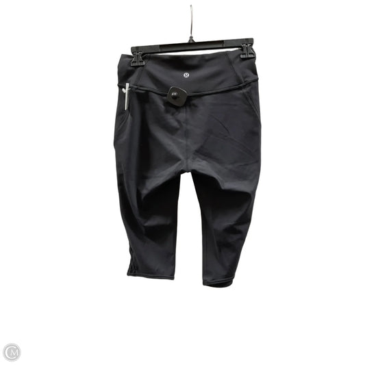 Athletic Capris By Lululemon In Black, Size: 8