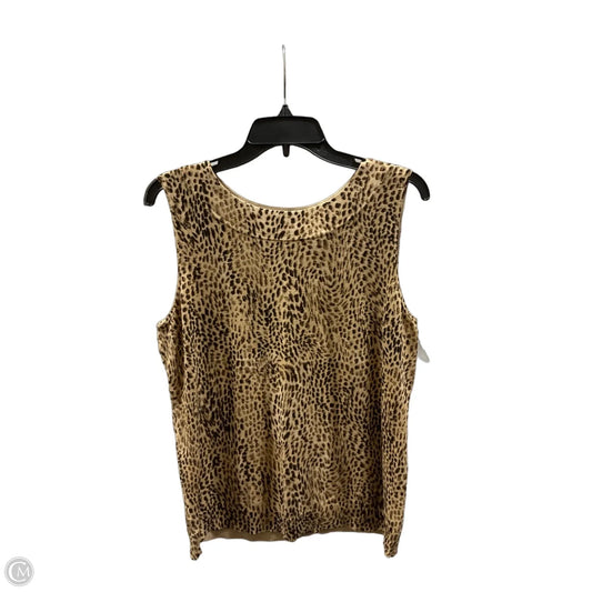 Top Sleeveless Basic By Judith Hart In Animal Print, Size: Xl