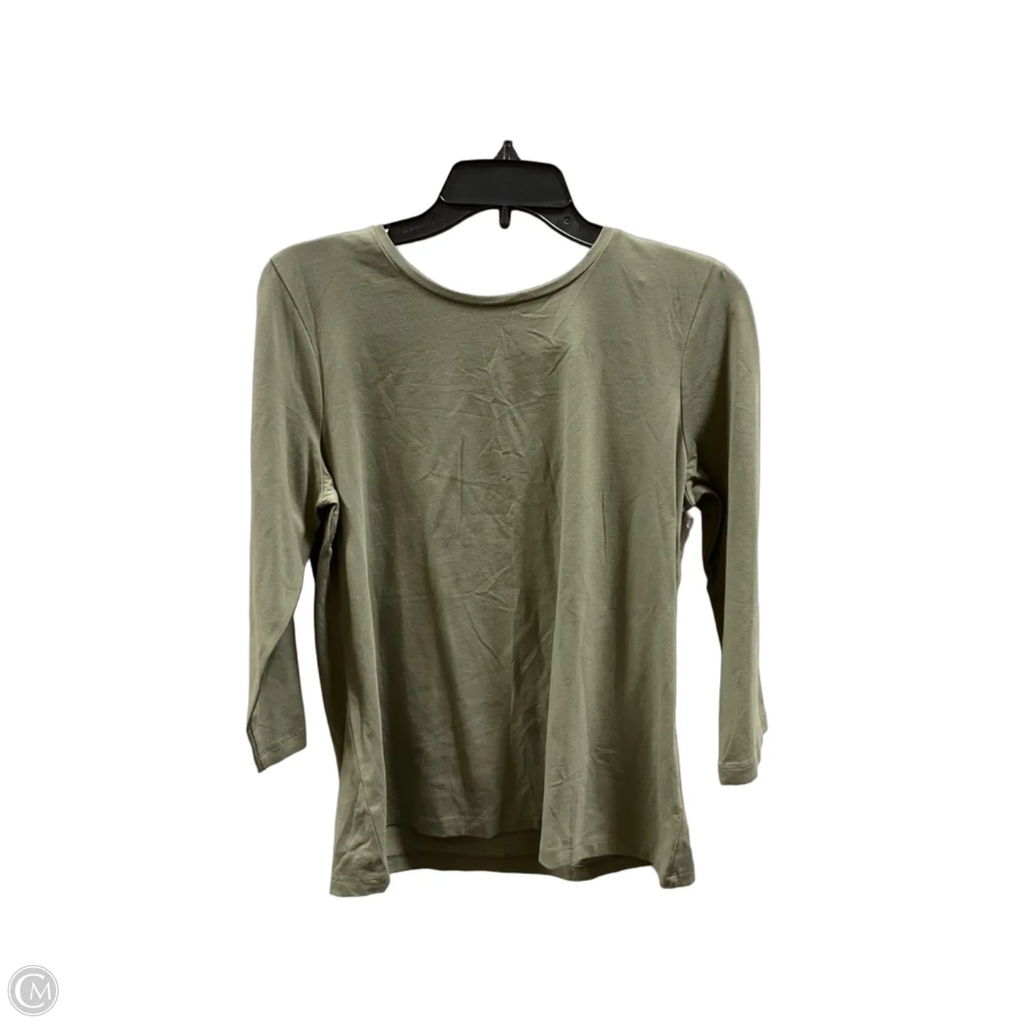 Top 3/4 Sleeve By Chicos In Green, Size: L