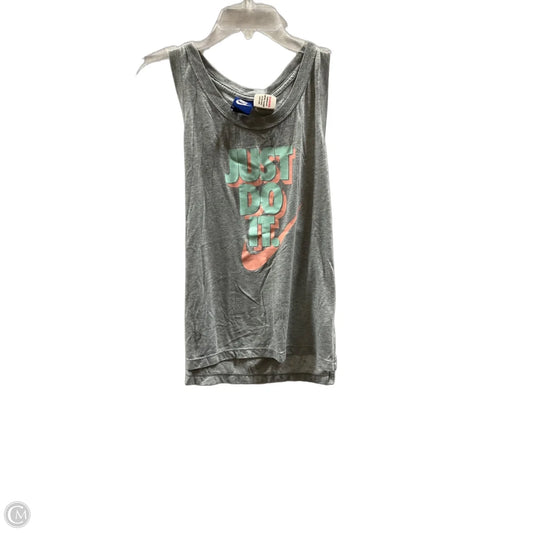 Athletic Tank Top By Nike In Grey, Size: M