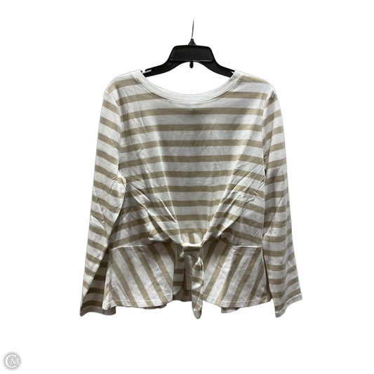 Top Long Sleeve By Talbots In Striped Pattern, Size: L