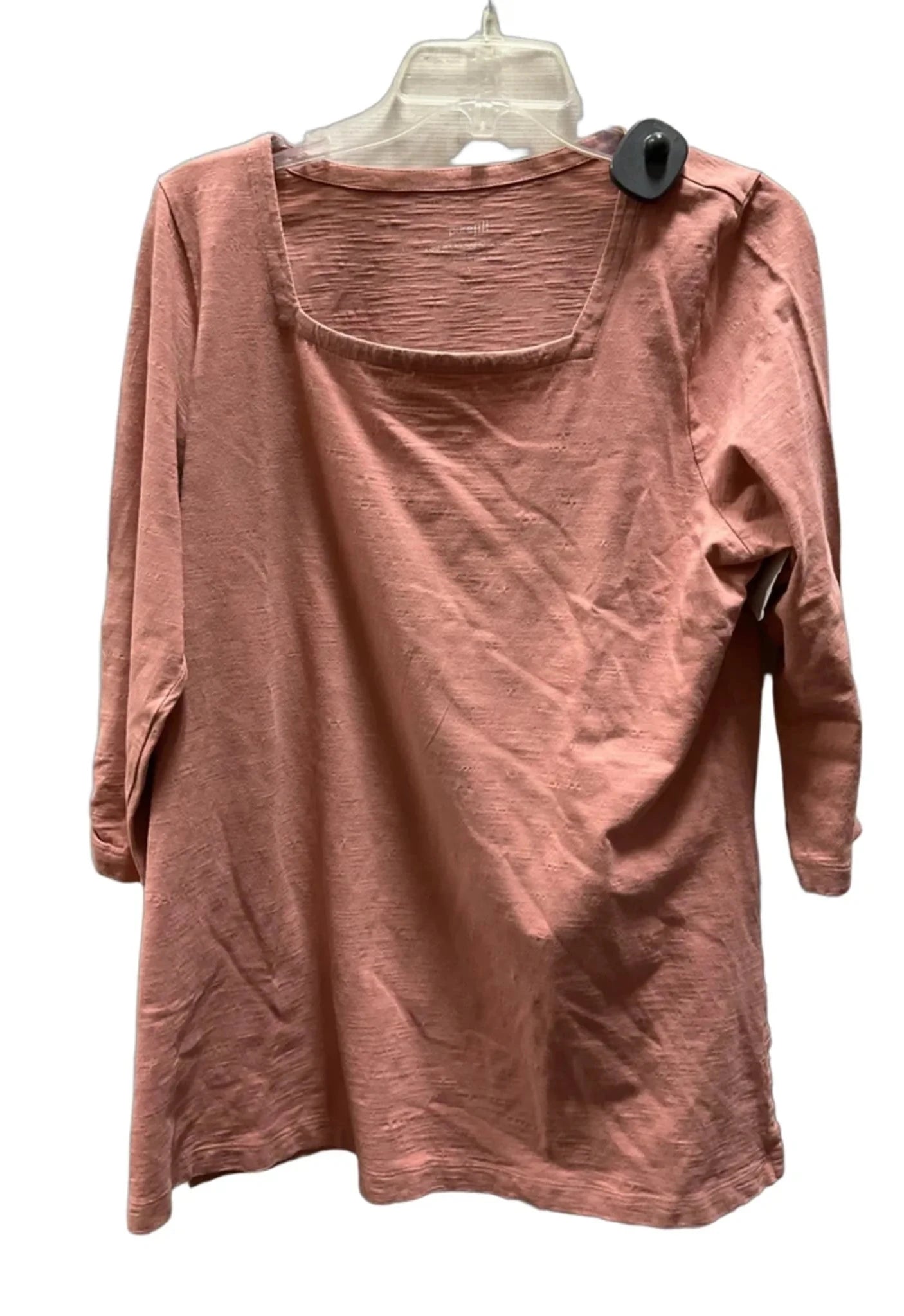 Top Long Sleeve By Pure Jill In Peach, Size: L