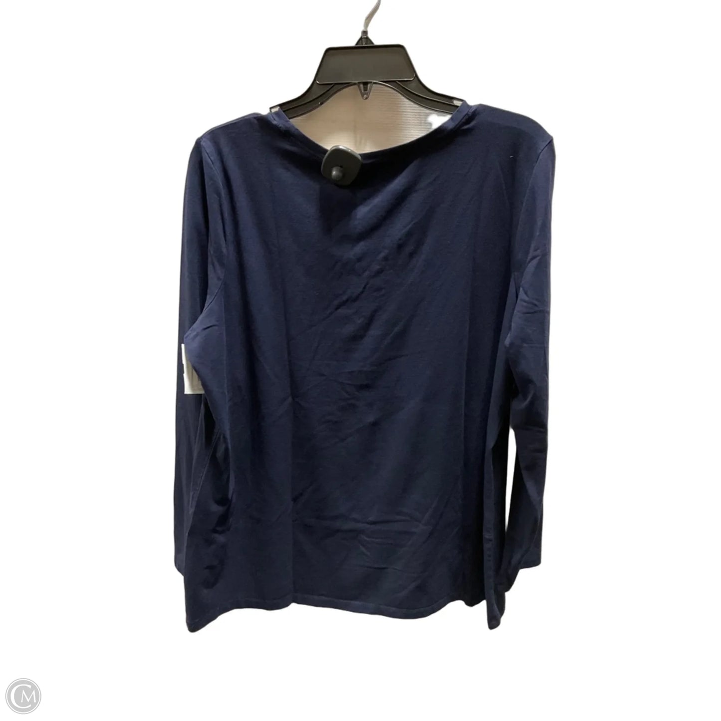 Top Long Sleeve Basic By Chicos In Navy, Size: Xl