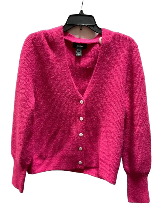 Cardigan By Karen Kane In Pink, Size: L