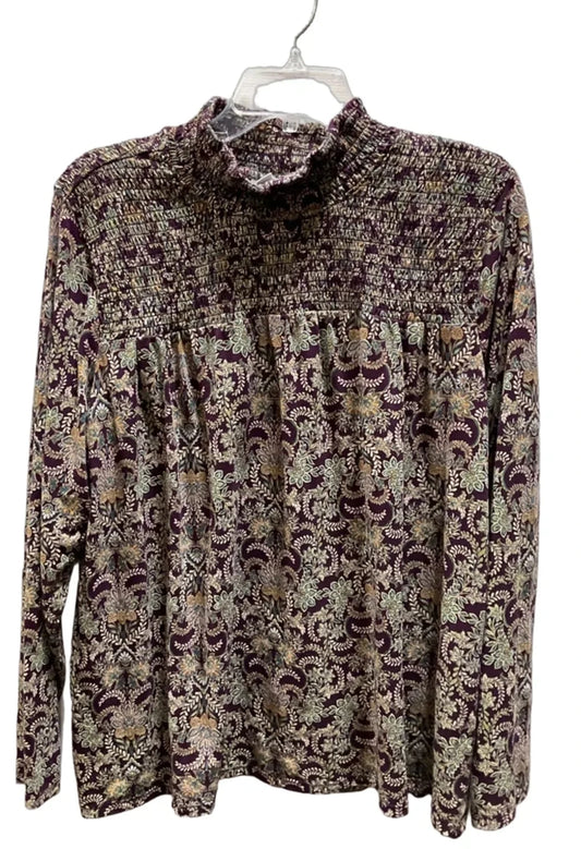 Top Long Sleeve By J. Jill In Purple, Size: Xl