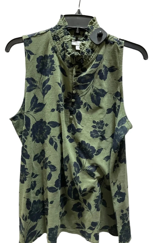Top Sleeveless By J. Jill In Green, Size: L