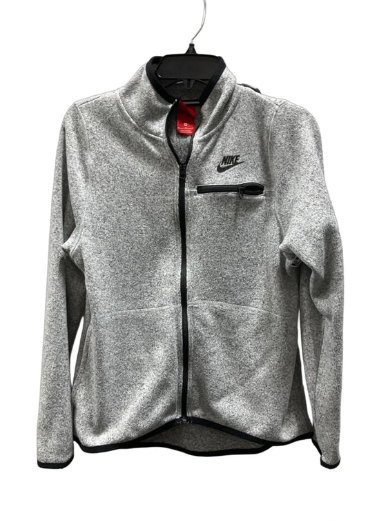 Athletic Jacket By Nike In Grey, Size: M