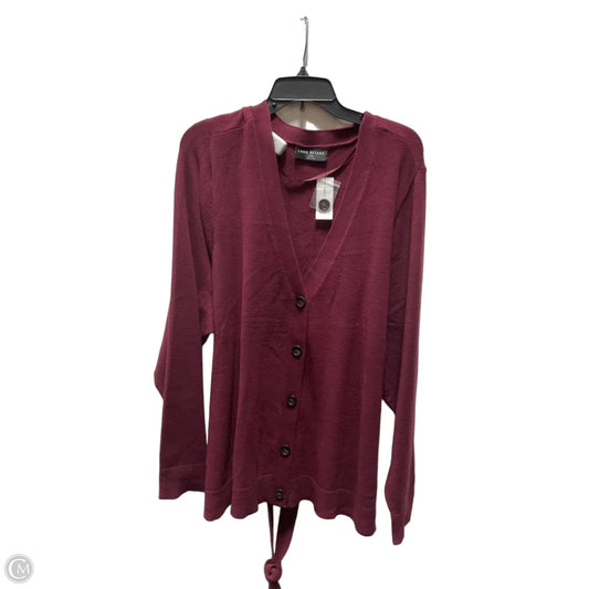 Cardigan By Lane Bryant In Maroon, Size: 4x