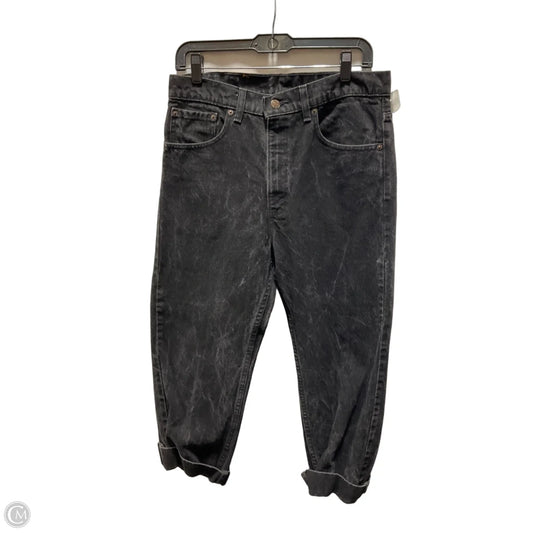 Jeans Cropped By Levis In Black, Size: 16