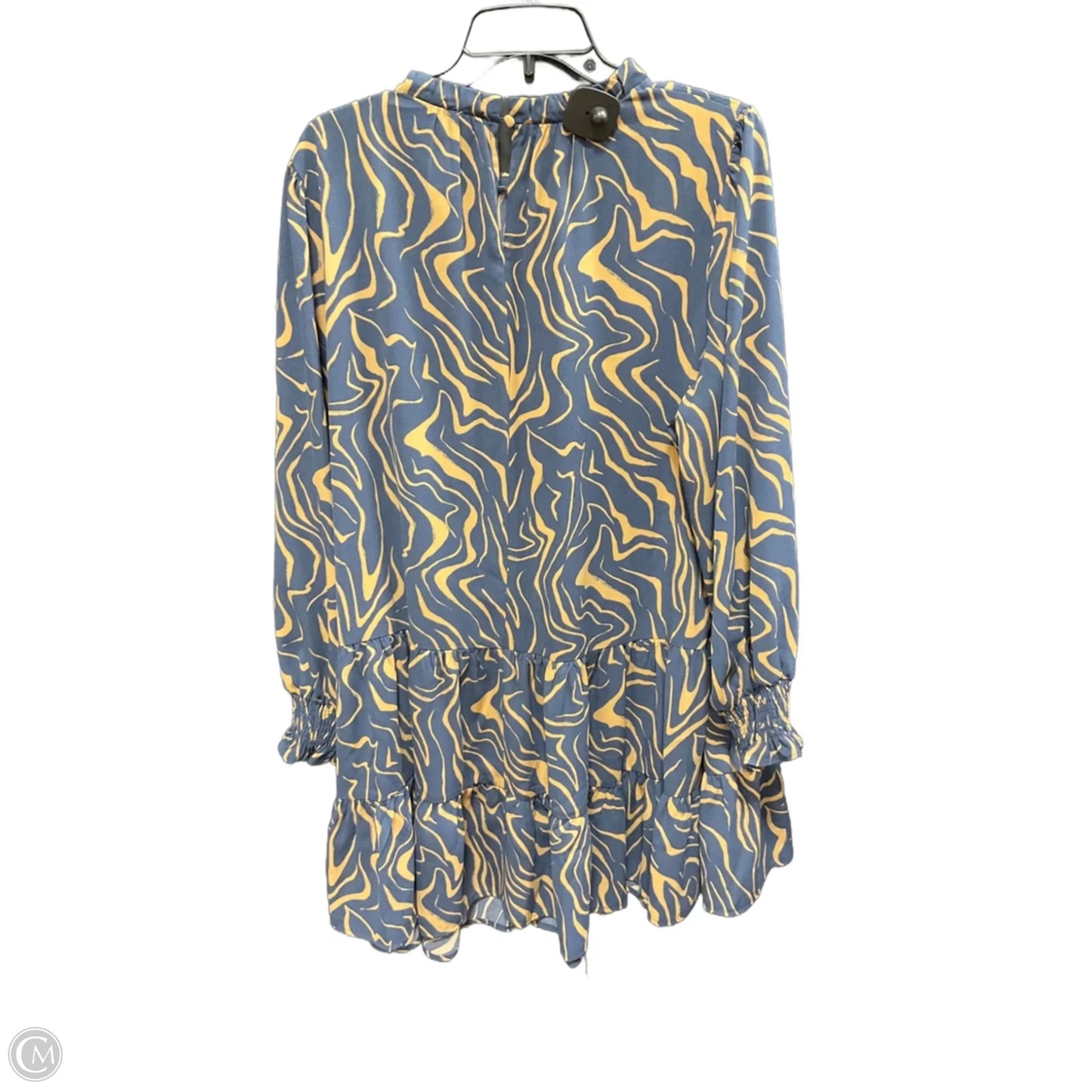Dress Casual Midi By Nine West In Blue & Brown, Size: 1x