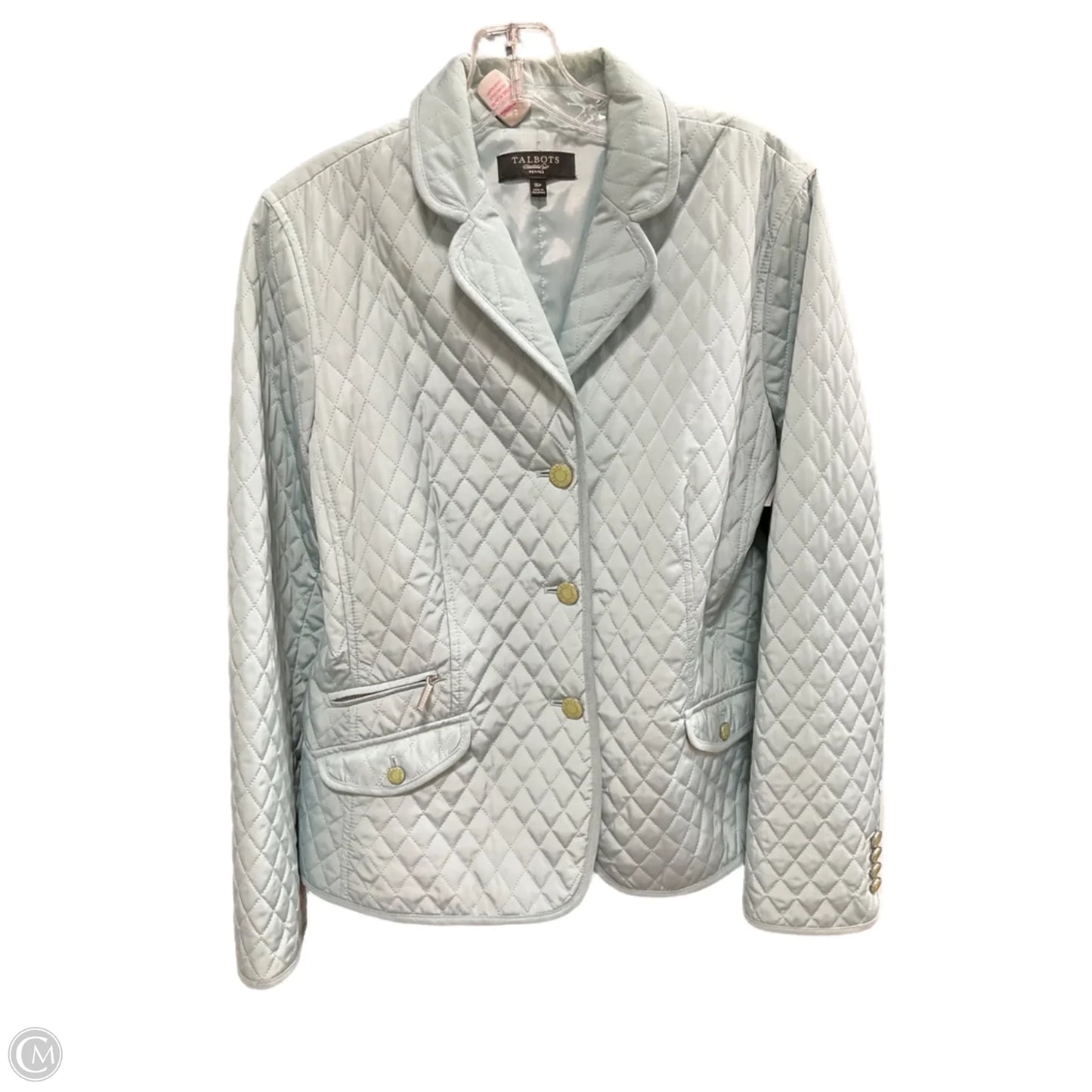 Jacket Puffer & Quilted By Talbots In Teal, Size: 16