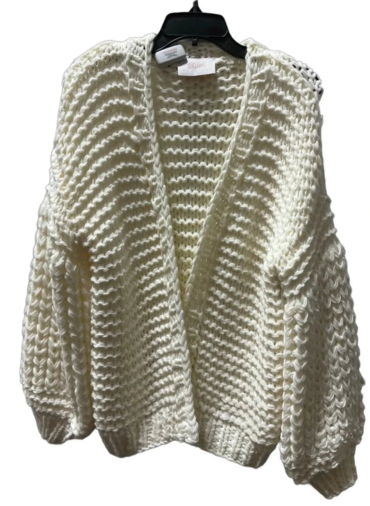 Cardigan By Blush In Cream, Size: M