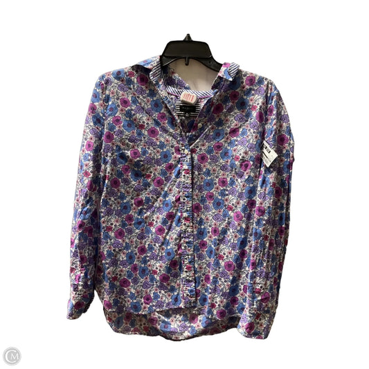 Blouse Long Sleeve By Talbots In Floral Print, Size: Mp