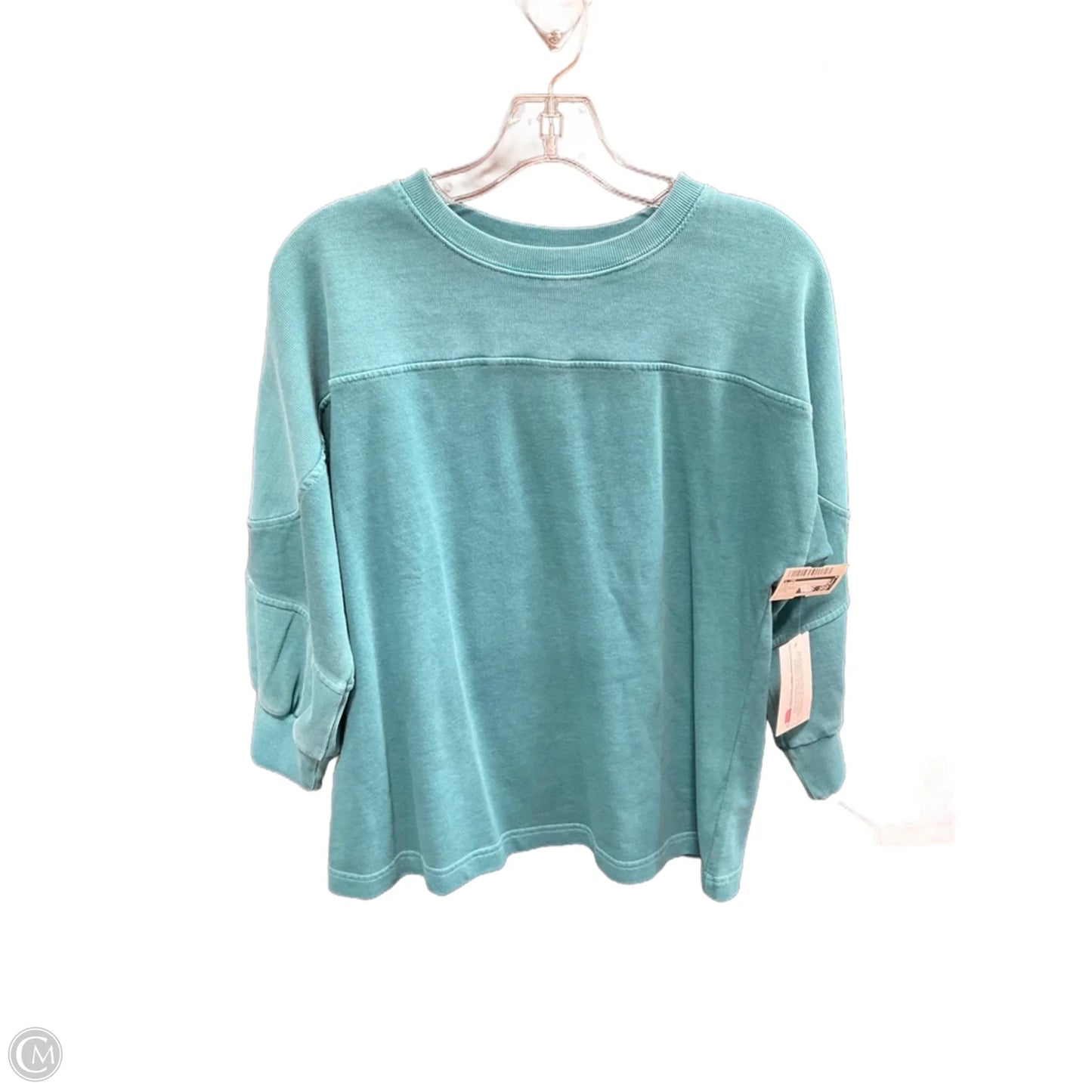 Top Long Sleeve By Cmc In Teal, Size: S