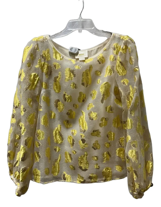 Top Long Sleeve By Maeve In Yellow, Size: M