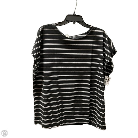 Top Short Sleeve By Loft In Striped Pattern, Size: Xl