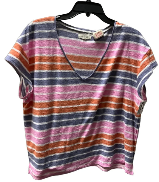 Top Short Sleeve By Madewell In Multi-colored, Size: L