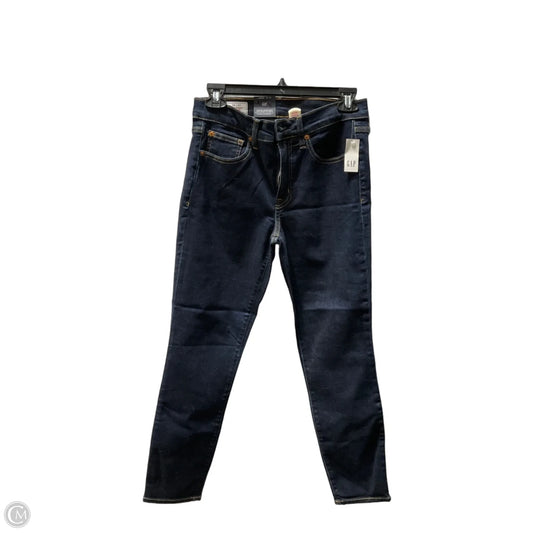 Jeans Skinny By Gap In Blue Denim, Size: 6