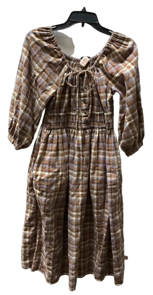 Dress Casual Midi By Madewell In Brown, Size: Xsp