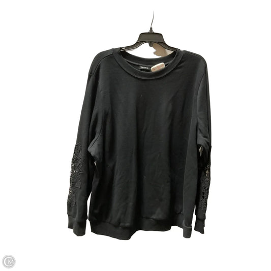 Sweatshirt Crewneck By Torrid In Black, Size: L