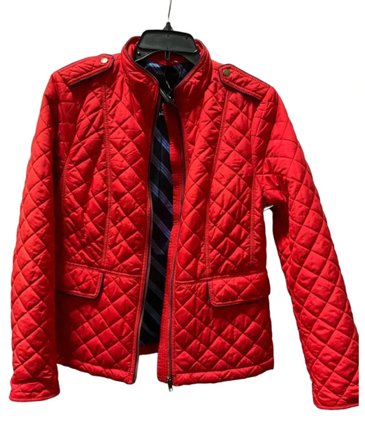 Jacket Puffer & Quilted By Talbots In Red, Size: M