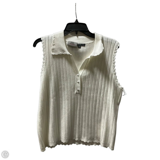 Top Sleeveless By Adrianna Papell In Cream, Size: Xl