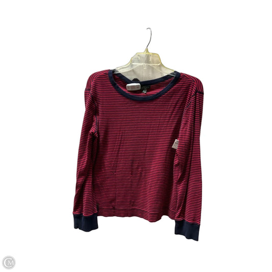 Top Long Sleeve By Lauren Jeans Co In Striped Pattern, Size: L