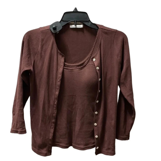 Top 2pc Sleeveless By Abercrombie And Fitch In Bronze, Size: Xs