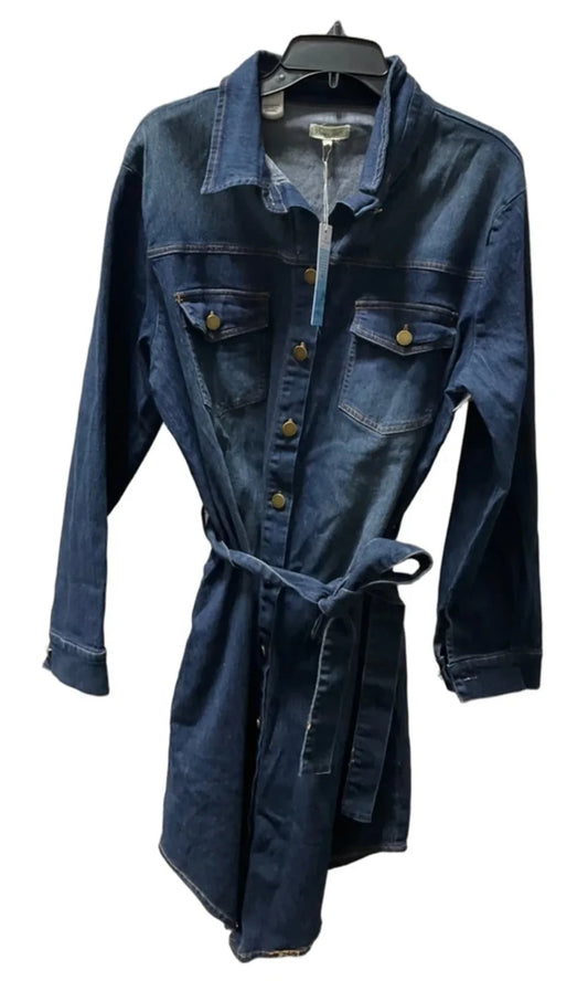 Dress Casual Short By Cmf In Blue Denim, Size: M