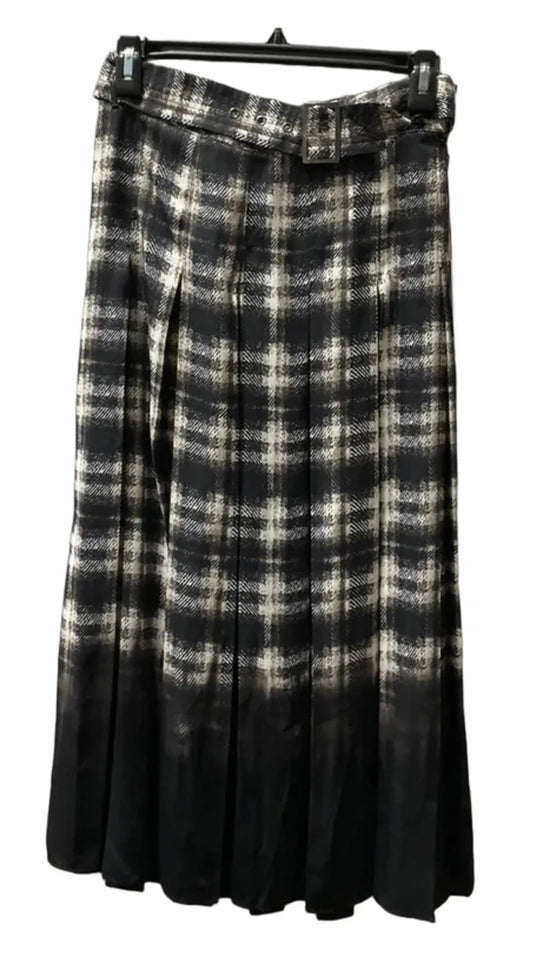 Skirt Midi By Simply Vera In Plaid Pattern, Size: Xs