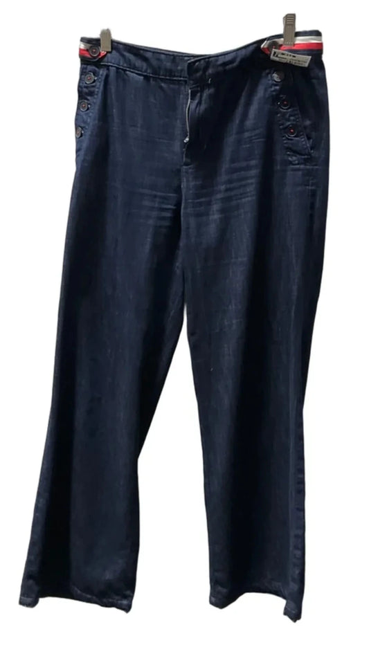 Jeans Wide Leg By Tommy Hilfiger In Blue Denim, Size: 4