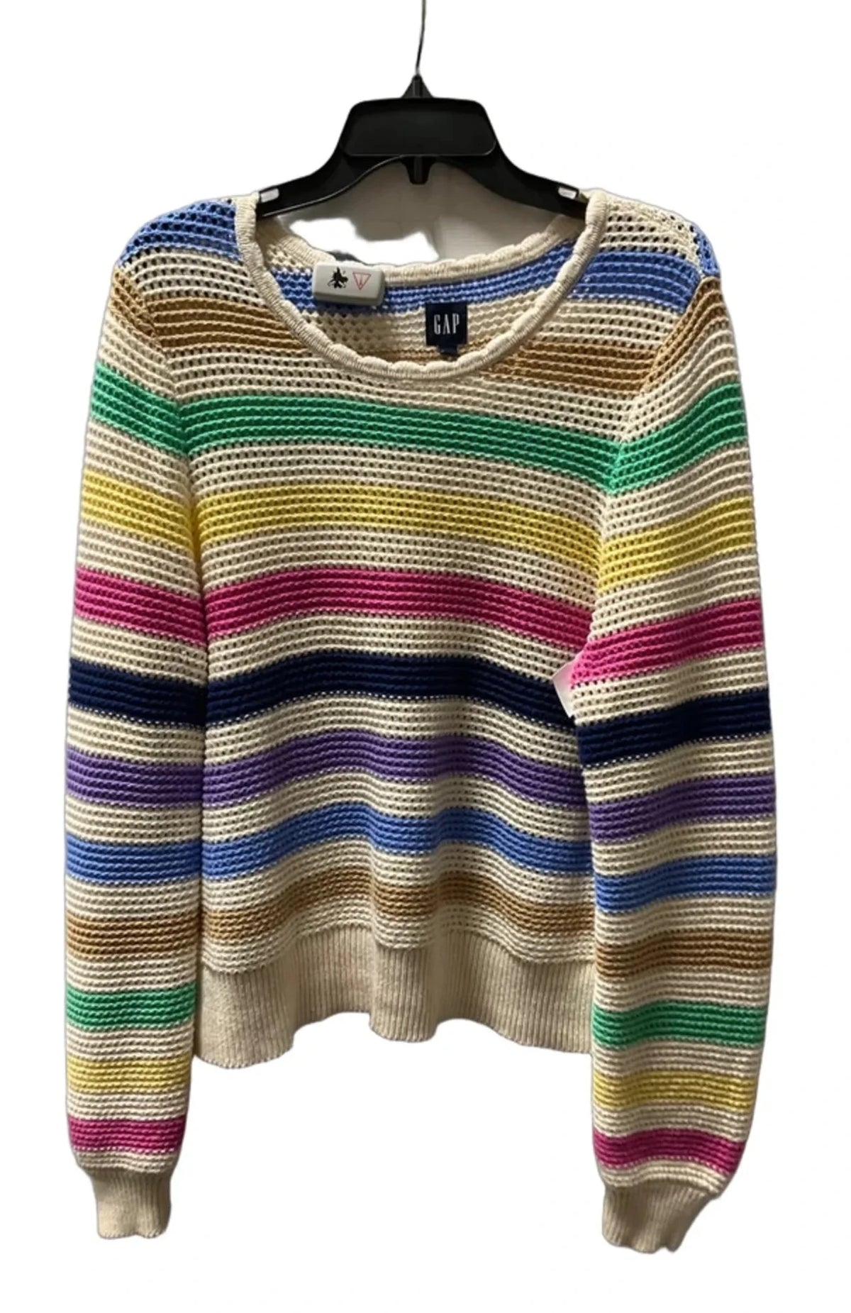 Sweater By Gap In Rainbow Print, Size: L