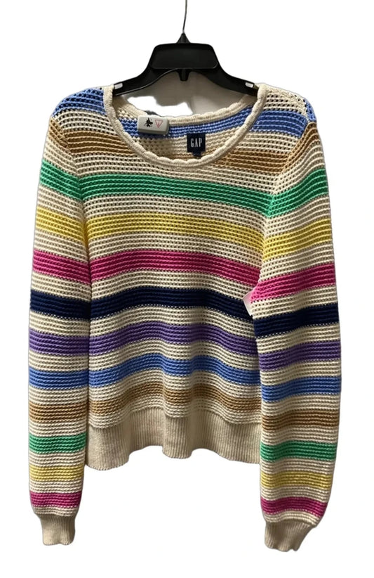 Sweater By Gap In Rainbow Print, Size: L