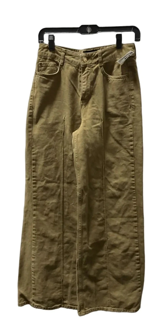 Jeans Wide Leg By Zara In Green, Size: 0