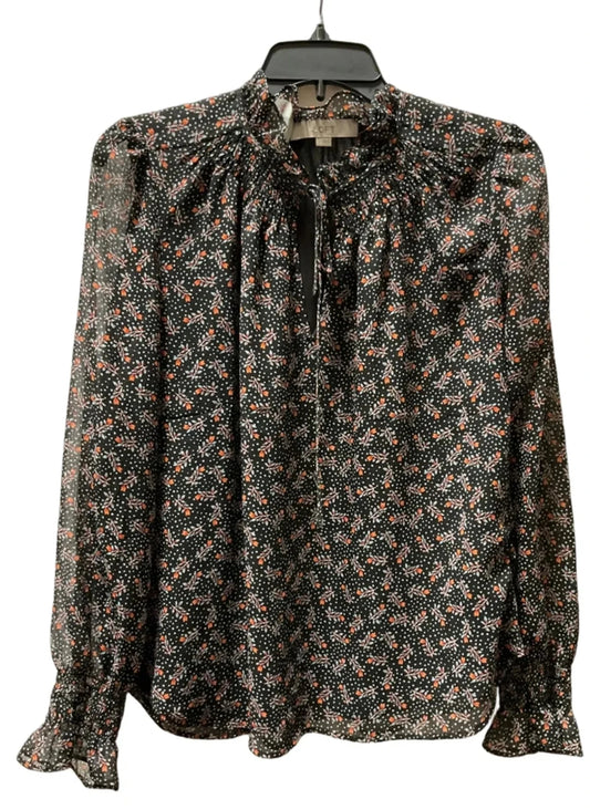 Top Long Sleeve By Loft In Black, Size: M