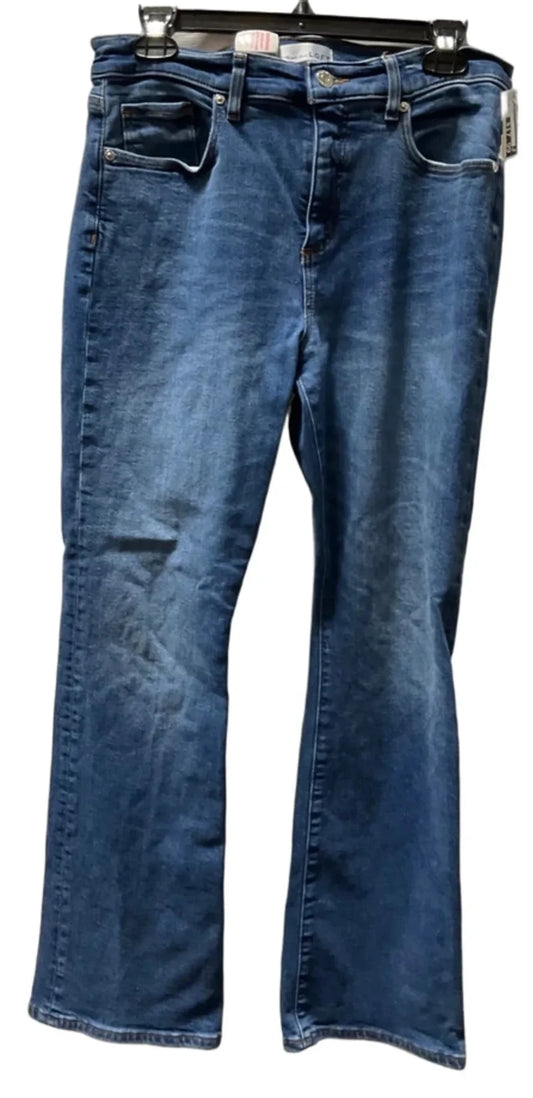 Jeans Straight By Loft In Blue Denim, Size: 10
