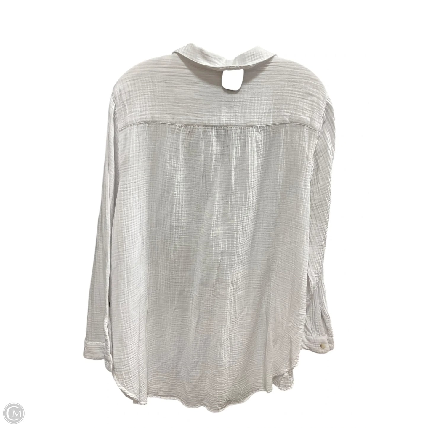 Blouse Long Sleeve By J. Jill In White, Size: 2x