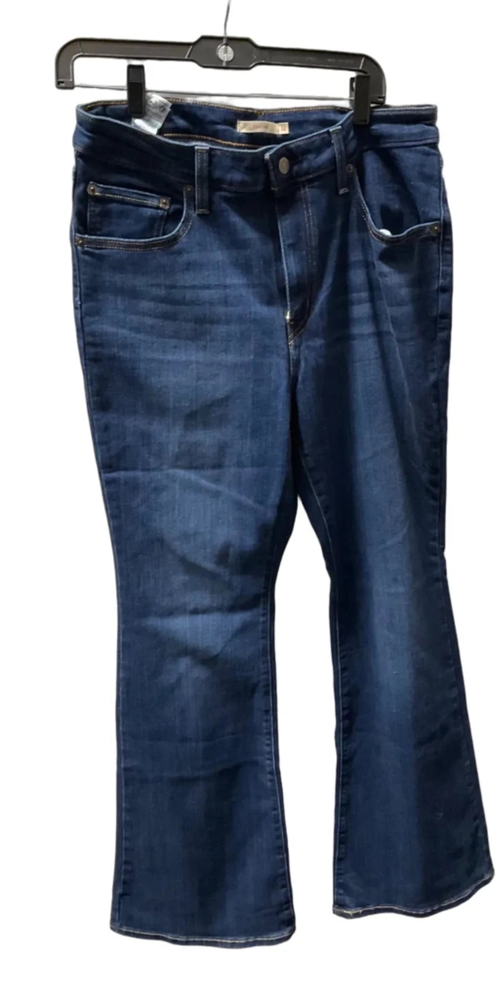 Jeans Flared By Levis In Blue Denim, Size: 14
