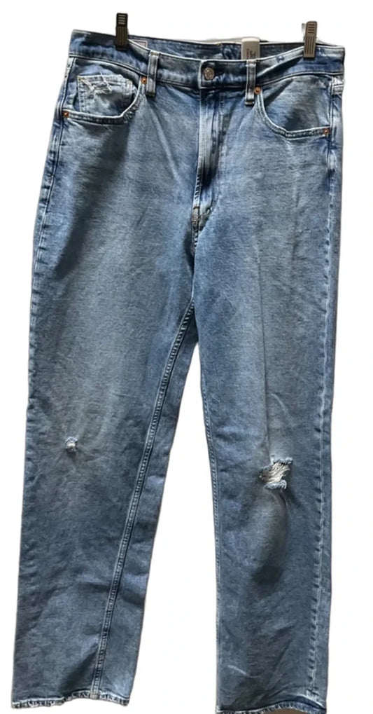 Jeans Wide Leg By Gap In Blue Denim, Size: 10