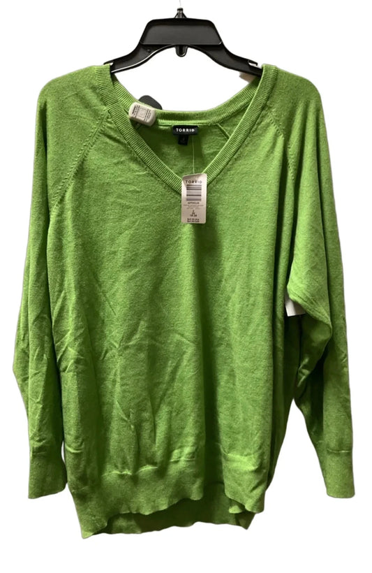 Top Long Sleeve By Torrid In Green, Size: 2x