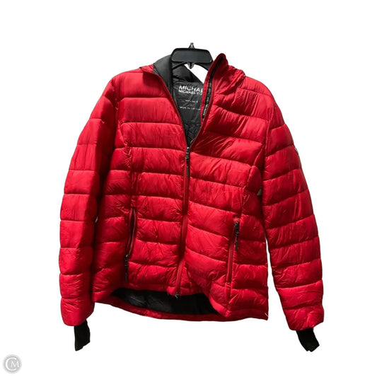 Jacket Puffer & Quilted By Michael By Michael Kors In Red, Size: L