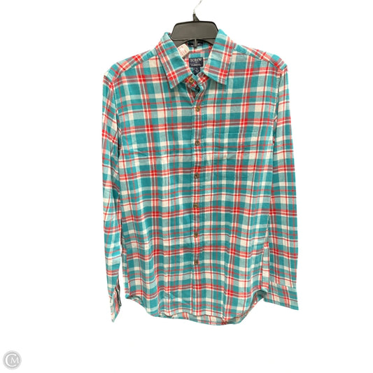 Blouse Long Sleeve By J. Crew In Teal, Size: S